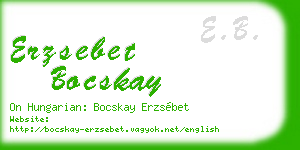 erzsebet bocskay business card
